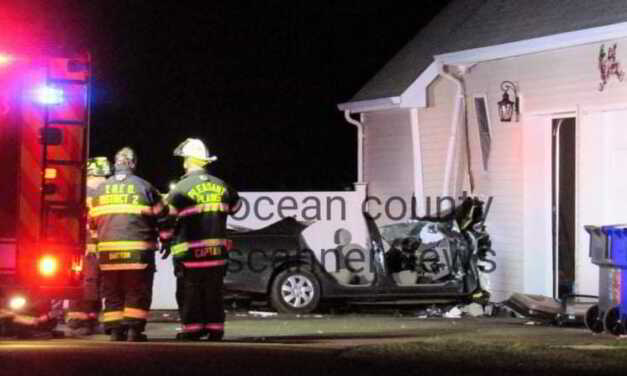 TOMS RIVER: UNLICENSED & SUSPENDED DRIVER PLOWS THROUGH SEVERAL YARDS & FENCES- STRIKES HOUSE